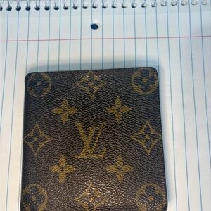 Louis Vuitton Brown Monogram Card Sleeve with Gold Motif